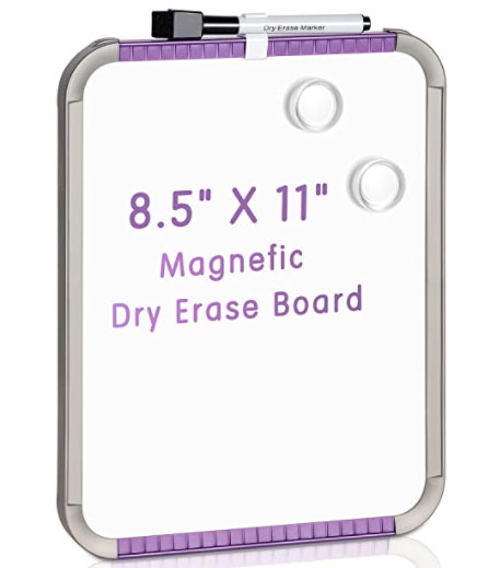 Quartet Magnetic Dry-Erase White Board, 8.5 x 11